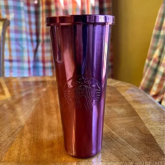 Starbucks Metallic Berry Pink 24 oz tumbler 2016